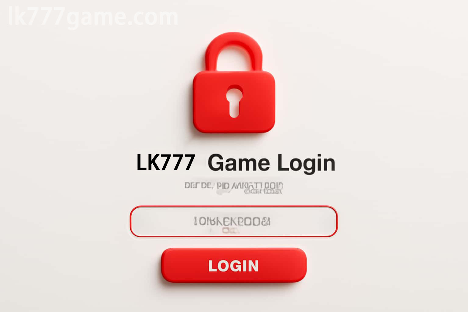 Secure LK777 login screen on a mobile device